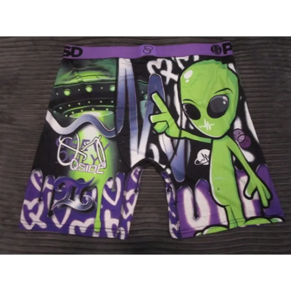 PSD Qside Qrew Only Green Alien Men's XL Underwear Boxer Briefs